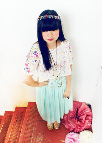 White Doily Top