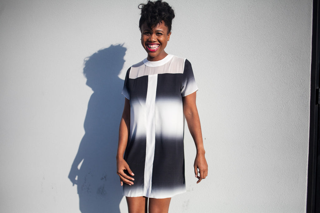Ombre Woven Tee Dress