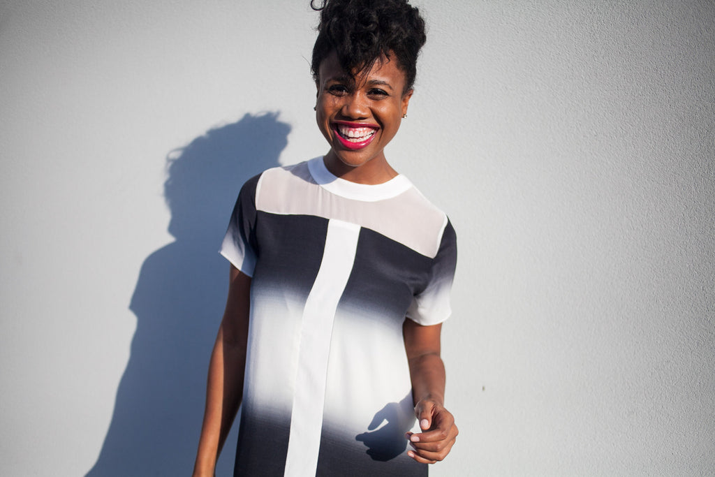 Ombre Woven Tee Dress