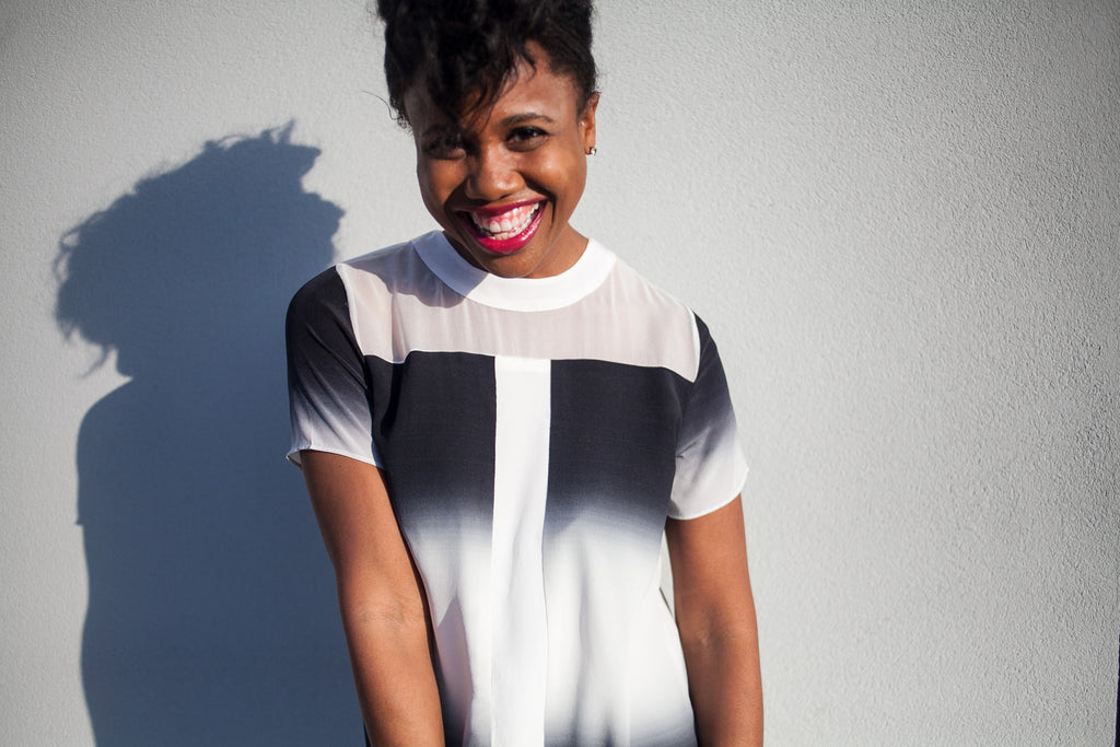 Ombre Woven Tee Dress