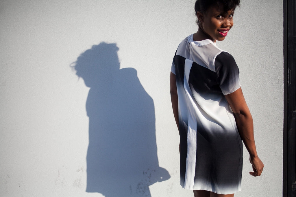 Ombre Woven Tee Dress