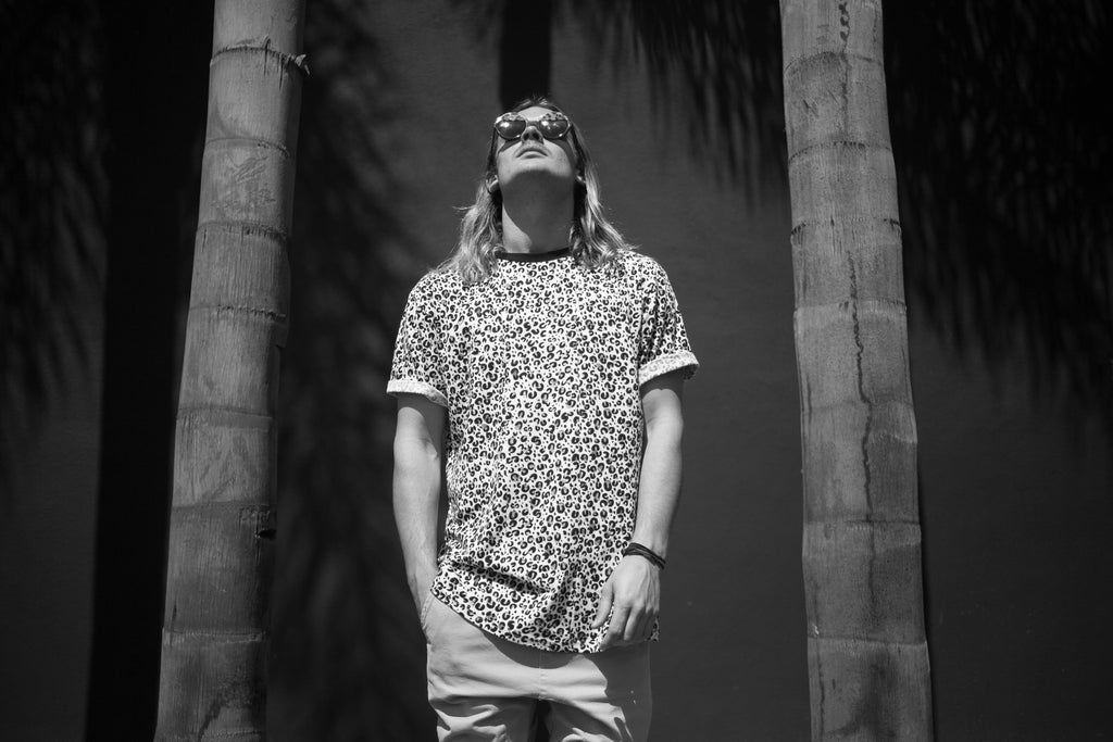 Panel Tee White Leopard