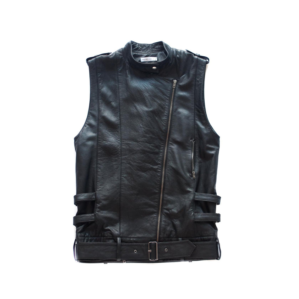Electric Moto Leather Vest