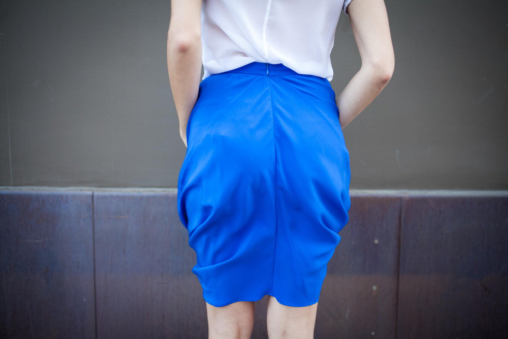 Kremi Drape Skirt Dazzling Blue