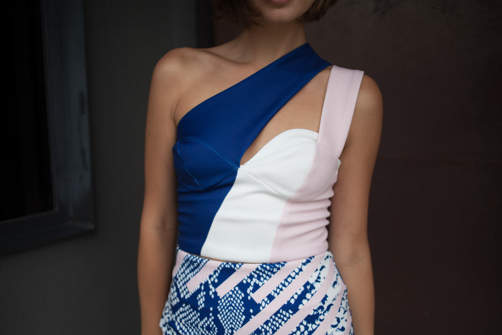 Cross Over Panel Bustier