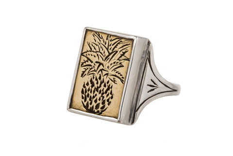 Pineapple Signet Ring