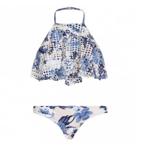 Floral Hydra Perforated Bikini