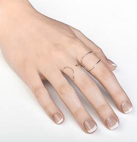 Traced Bud Ring - Silver