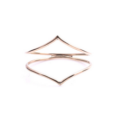 Two Drop Ring - Gold
