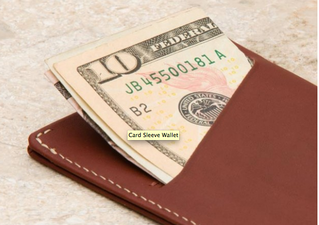 Card Sleeve Wallet Cognac