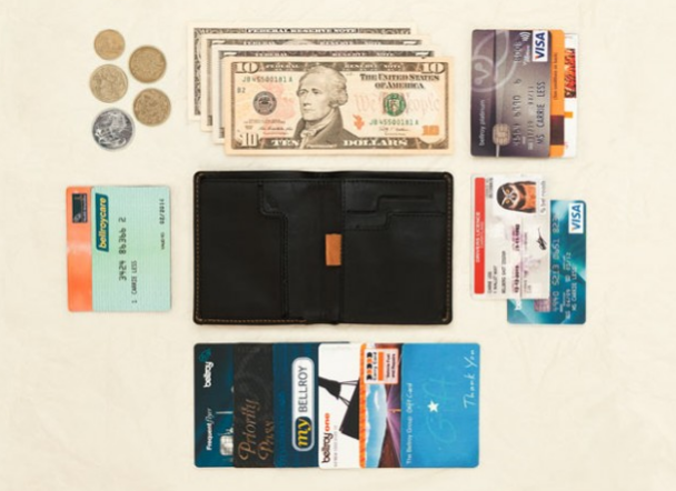 Note Sleeve Wallet Black