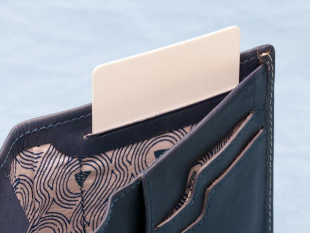 Note Sleeve Wallet Blue Steel