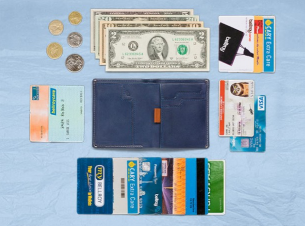 Note Sleeve Wallet Blue Steel