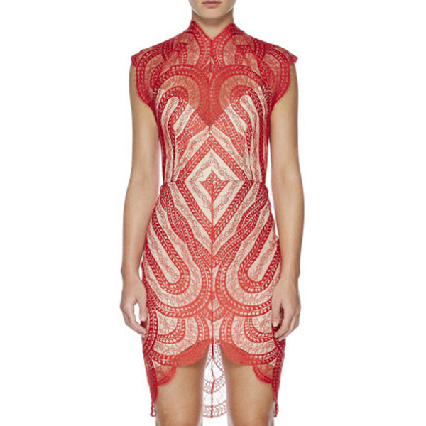 Venus Fitted Dress - Red