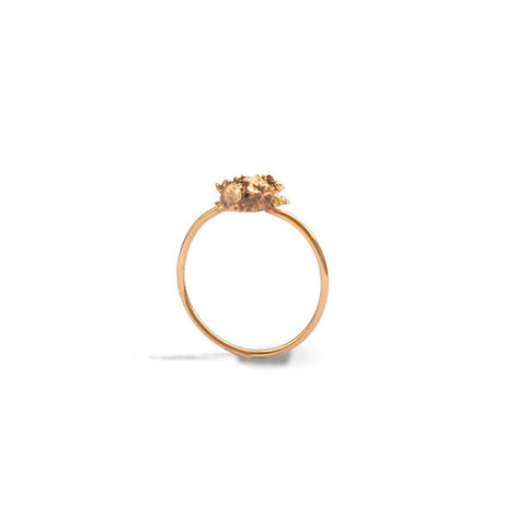 Fine Pom Pom Ring Gold