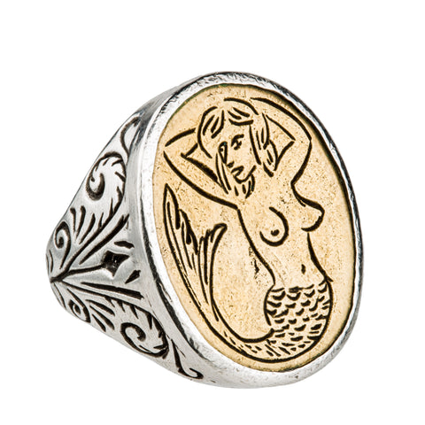 Mermaid Signet Ring