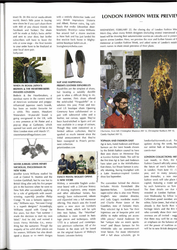 The Observer Newspaper Fashion Supplement Feb 2012