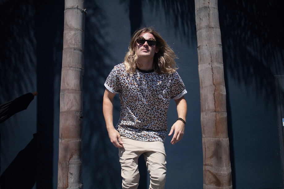 Panel Tee White Leopard